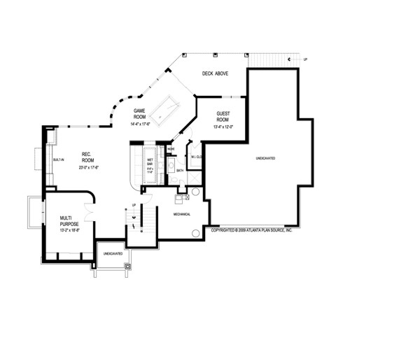 Optional Basement Plan image of Traverse House Plan